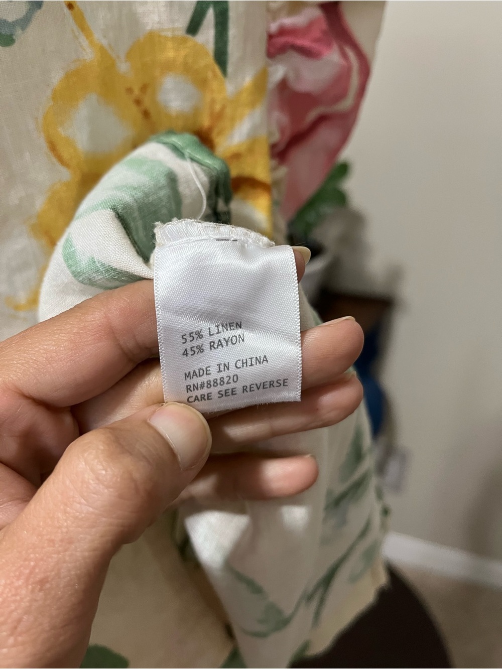 RACHEL Rachel Roy Floral Linen Blend Top - S - Picture 7 of 7
